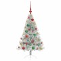 Árbol de Navidad Artificial Preiluminado Plateado 120 cm PET