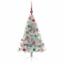 Árbol de Navidad Artificial Preiluminado Plateado 120 cm PET