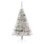 Árbol de Navidad Artificial Preiluminado Plateado 150 cm PET