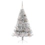 Árbol de Navidad Artificial Preiluminado Plateado 150 cm PET