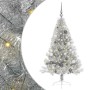 Árbol de Navidad Artificial Preiluminado Plateado 150 cm PET