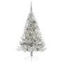 Árbol de Navidad Artificial Preiluminado Plateado 150 cm PET