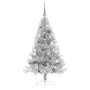 Árbol de Navidad Artificial Preiluminado Plateado 150 cm PET