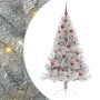 Árbol de Navidad Artificial Preiluminado Plateado 150 cm PET