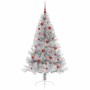 Árbol de Navidad Artificial Preiluminado Plateado 150 cm PET