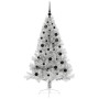 Árbol de Navidad Artificial Preiluminado Plateado 150 cm PET