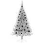 Árbol de Navidad Artificial Preiluminado Plateado 150 cm PET