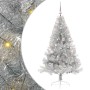 Árbol de Navidad Artificial Preiluminado Plateado 150 cm PET