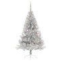 Árbol de Navidad Artificial Preiluminado Plateado 150 cm PET