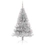 Árbol de Navidad Artificial Preiluminado Plateado 150 cm PET
