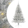 Árbol de Navidad Artificial Preiluminado Plateado 150 cm PET