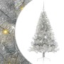 Árbol de Navidad Artificial Preiluminado Plateado 150 cm PET