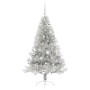 Árbol de Navidad Artificial Preiluminado Plateado 150 cm PET