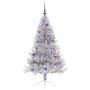 Árbol de Navidad Artificial Preiluminado Plateado 150 cm PET