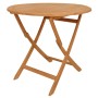 Juego de comedor para jardín 5 piezas madera maciza teca