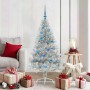 Árbol de Navidad Artificial Preiluminado Plateado 150 cm PET