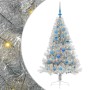 Árbol de Navidad Artificial Preiluminado Plateado 150 cm PET