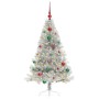 Árbol de Navidad Artificial Preiluminado Plateado 150 cm PET