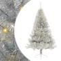 Árbol de Navidad Artificial Preiluminado Plateado 180 cm PET