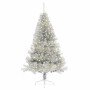 Árbol de Navidad Artificial Preiluminado Plateado 180 cm PET