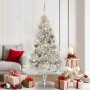 Árbol de Navidad Artificial Preiluminado Plateado 180 cm PET