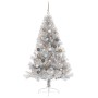 Árbol de Navidad Artificial Preiluminado Plateado 180 cm PET