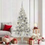 Árbol de Navidad Artificial Preiluminado Plateado 180 cm PET