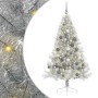 Árbol de Navidad Artificial Preiluminado Plateado 180 cm PET