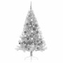 Árbol de Navidad Artificial Preiluminado Plateado 180 cm PET