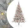Árbol de Navidad Artificial Preiluminado Plateado 180 cm PET