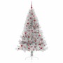 Árbol de Navidad Artificial Preiluminado Plateado 180 cm PET