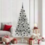 Árbol de Navidad Artificial Preiluminado Plateado 180 cm PET