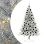 Árbol de Navidad Artificial Preiluminado Plateado 180 cm PET
