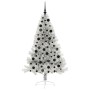 Árbol de Navidad Artificial Preiluminado Plateado 180 cm PET