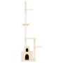 Cremefarbener, deckenhoher Kratzbaum für Katzen, 250,5–276,5 cm von vidaXL, Katzenmöbel - Ref: Foro24-171720, Preis: 72,90 €,...