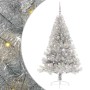 Árbol de Navidad Artificial Preiluminado Plateado 180 cm PET