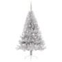 Árbol de Navidad Artificial Preiluminado Plateado 180 cm PET