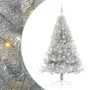 Árbol de Navidad Artificial Preiluminado Plateado 180 cm PET