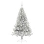 Árbol de Navidad Artificial Preiluminado Plateado 180 cm PET