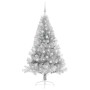 Árbol de Navidad Artificial Preiluminado Plateado 180 cm PET