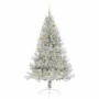 Árbol de Navidad Artificial Preiluminado Plateado 180 cm PET