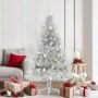 Árbol de Navidad Artificial Preiluminado Plateado 180 cm PET