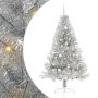 Árbol de Navidad Artificial Preiluminado Plateado 180 cm PET