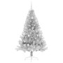 Árbol de Navidad Artificial Preiluminado Plateado 180 cm PET