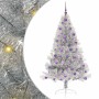 Árbol de Navidad Artificial Preiluminado Plateado 180 cm PET