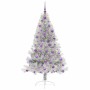 Árbol de Navidad Artificial Preiluminado Plateado 180 cm PET