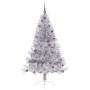 Árbol de Navidad Artificial Preiluminado Plateado 180 cm PET