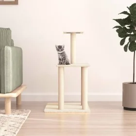 Cat scratching post with cream sisal posts 85.5 cm by vidaXL, Cat furniture - Ref: Foro24-171738, Price: 36,60 €, Discount: %