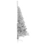 Árbol de Navidad Artificial Preiluminado Plateado 180 cm PET