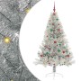 Árbol de Navidad Artificial Preiluminado Plateado 180 cm PET